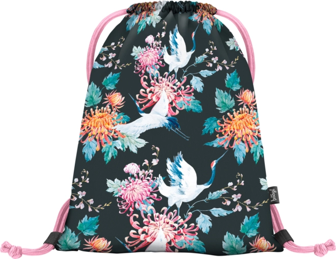 Stilfuldt design med fugle- og blomster