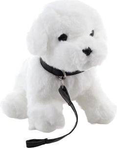 Plys malteserhund med snor 22 cm Miljøvenlig