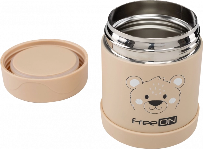 FreeON Termoflaske til mad rustfrit stål 350 ml - beige