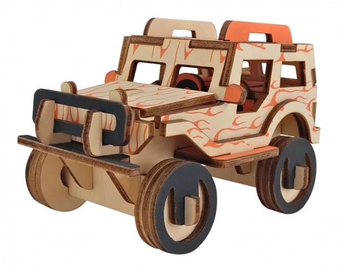 Træ 3D puslespil Jeep