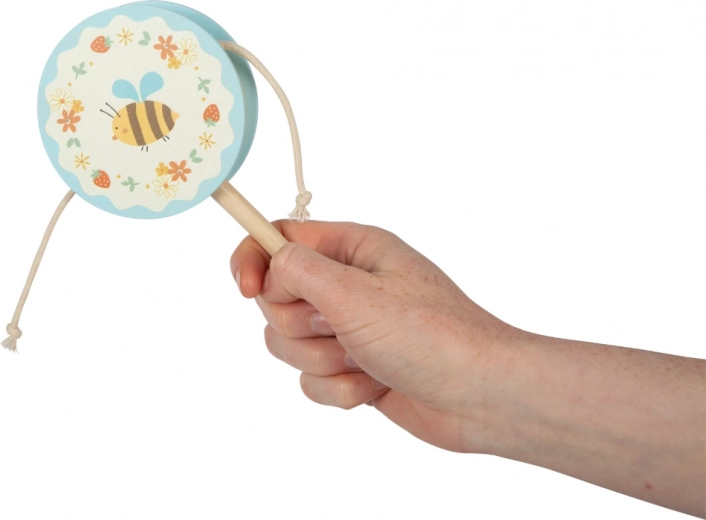 Gladt bi- og blomstermotiv