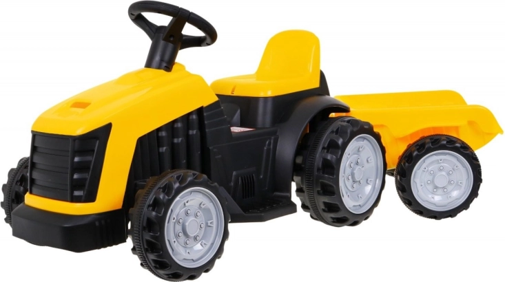 Børnepedaltraktor med trailer – gul
