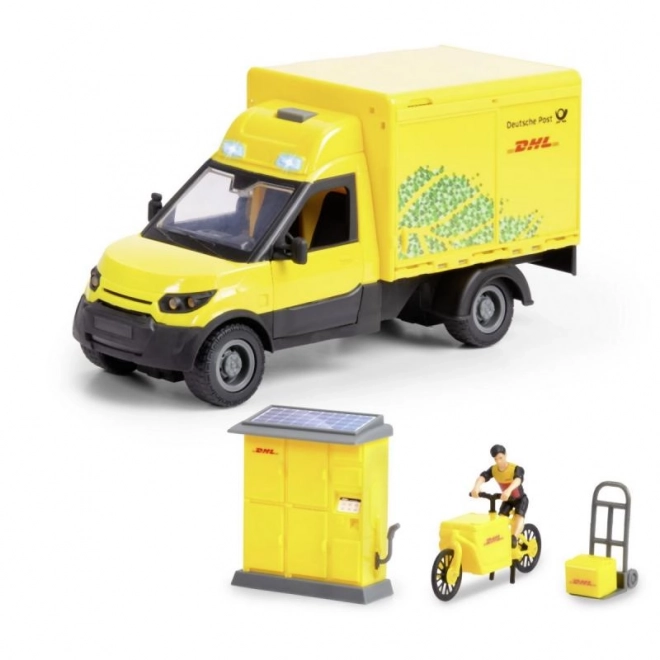 Sæt med DHL-køretøj 25 cm City