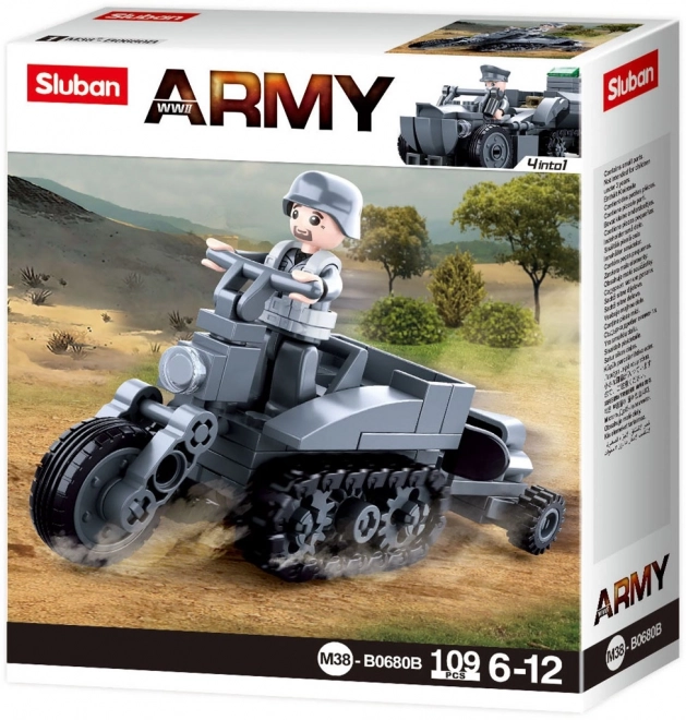 Sluban WWII Motorcykel med bælter