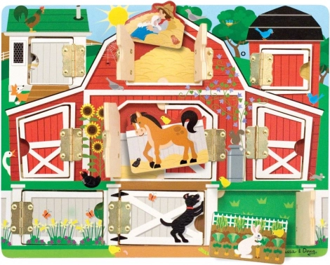 Træbondegård med låger Hide & Seek fra Melissa & Doug