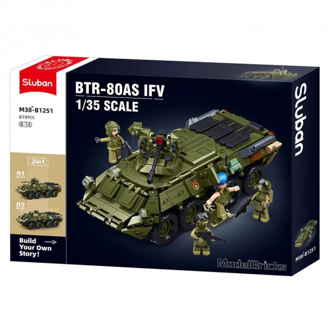 Byggesæt tank BTR-80AS IFV fra Sluban i skala 1:35