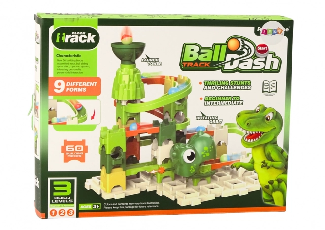 Byggeklodser Dinosaur kuglebane 9 niveauer 60 El