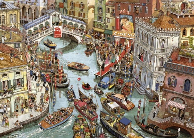Puslespil O Sole Mio! 2000 brikker med plakat