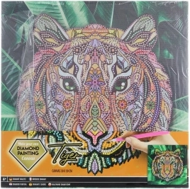 Diamantmaling på ramme tiger 30 × 30 cm GRAFIX