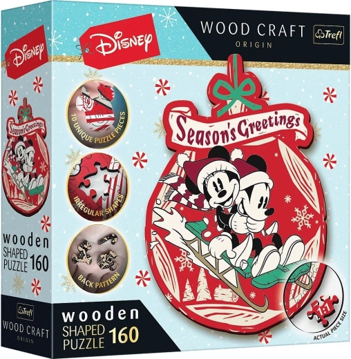 Træpuslespil juleeventyr MICKEY og MINNIE 160 brikker