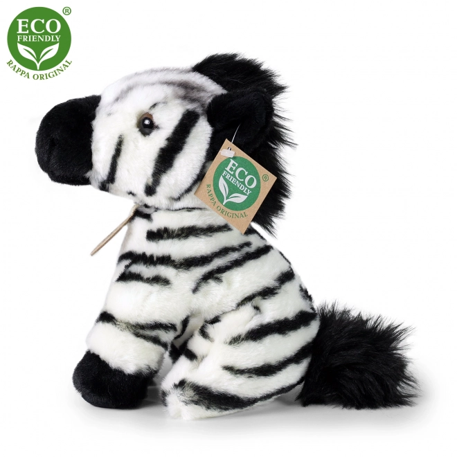 Plys Zebra siddende 18 cm miljøvenlig