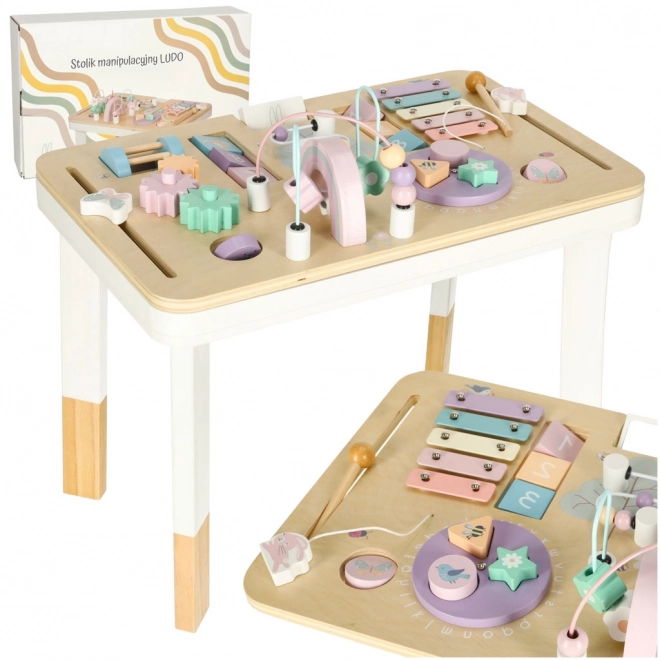 Interaktivt montessori bord Lulilo rosa