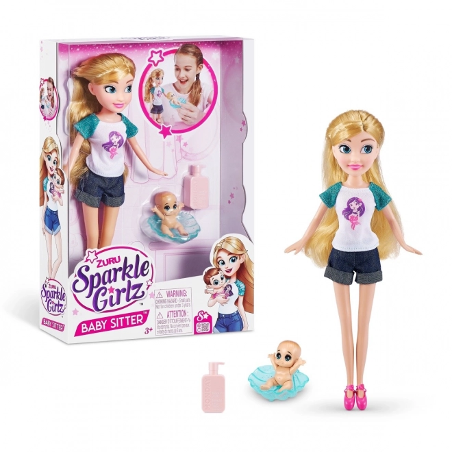 Zuru Sparkle Girlz babysitter dukke