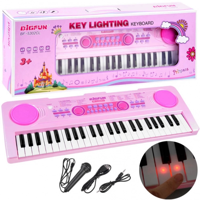 Keyboardorgel med belyste taster IN0151