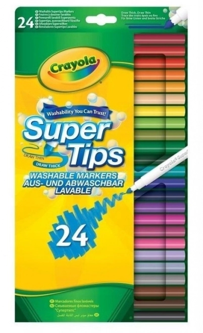 Vaskbare tuscher 24 stykker