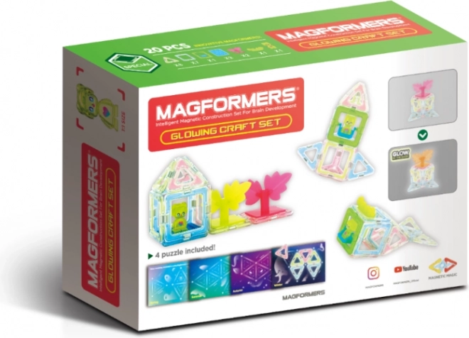 Magformers lysende byggesæt 20 dele