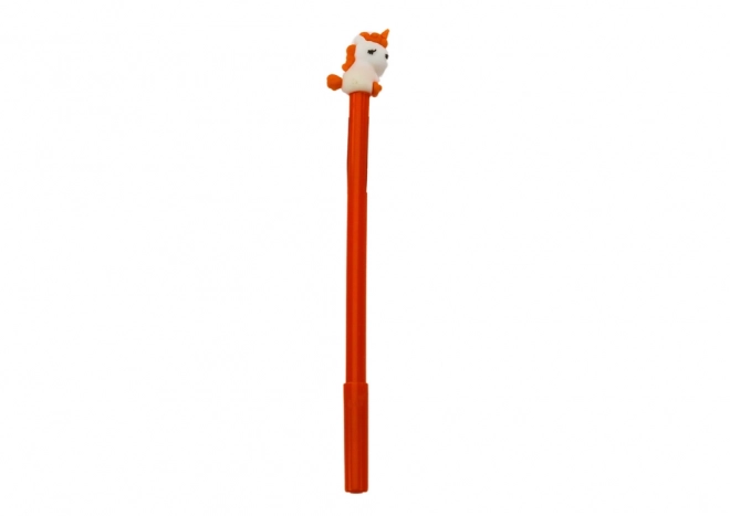 Kuglepen Enhjørning Stopper Sort Spids Mix Lilla Orange 0,5 mm