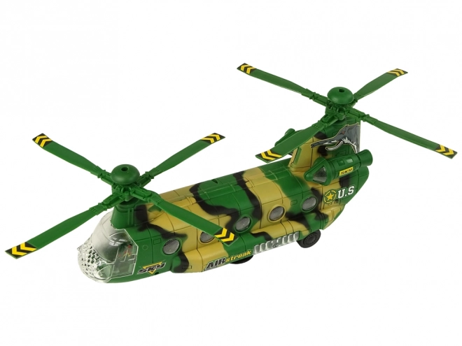 Militærhelikopter med LED-lys og lyde