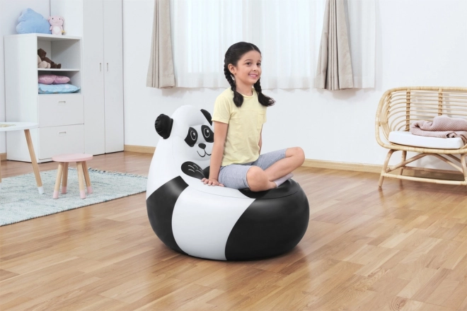 Oppustelig panda lænestol