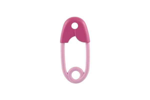Rangle plastikkenål 12cm lyserød 12x19cm i pose 0+