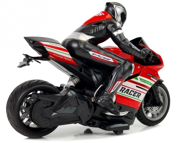 Sports racer motorcykel med fjernstyring 2.4G Rækkevidde 35m Rød