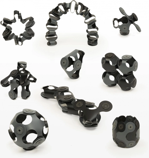 Designer Pack magnetiske blokke Clixo, sorte