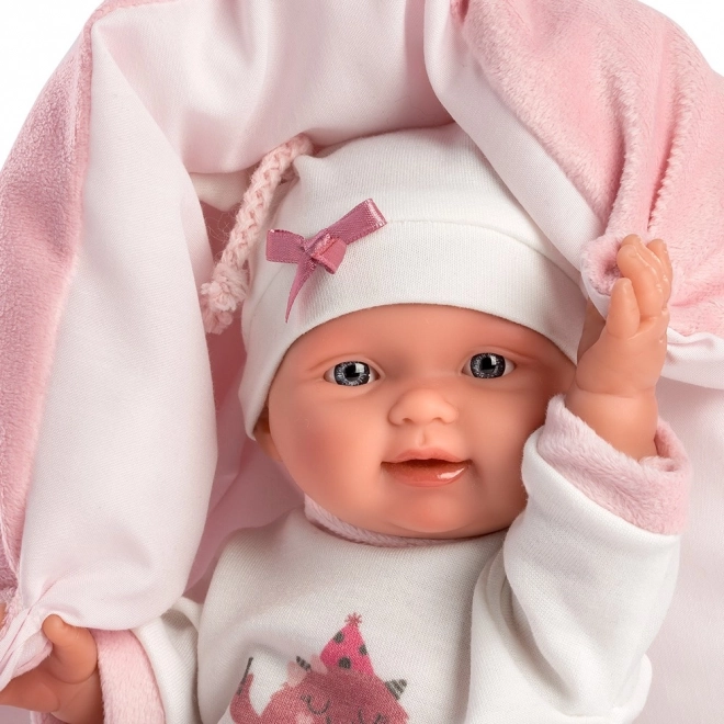 Llorens 26312 NYFØDT PIGE - realistisk babydukke med vinylkrop - 26 cm