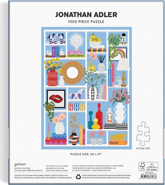 GALISON Puslespil Jonathan Adler - Shelfie 1000 brikker