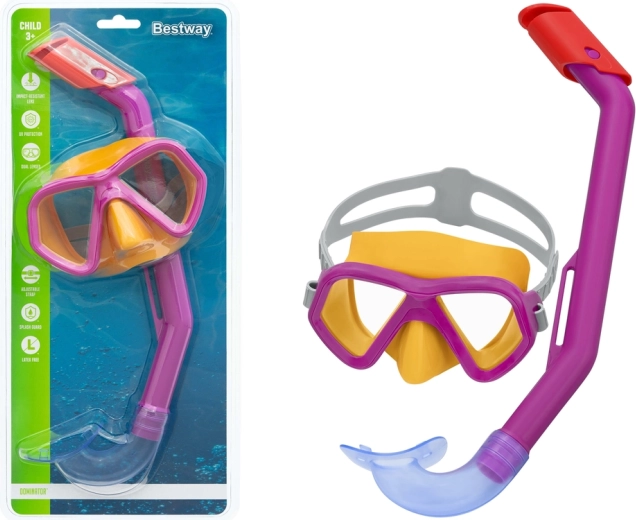 BESTWAY snorkelsæt til børn med maske og snorkel – Rosa