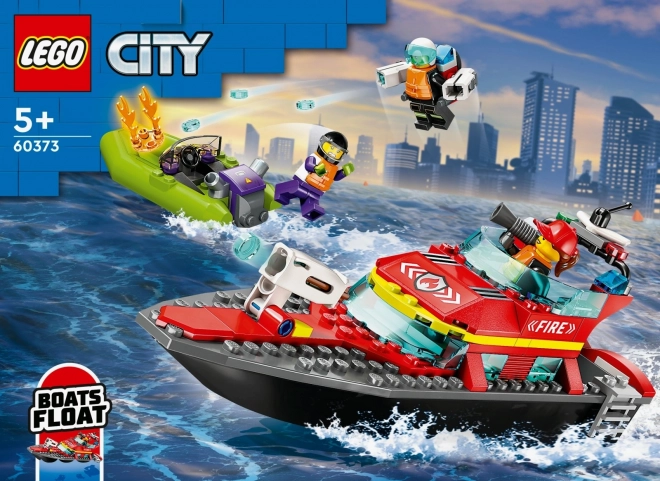 LEGO® City 60373 Brandmandsredningsbåd og jolle