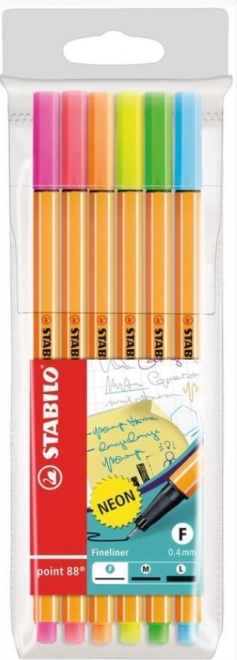 Stabilo sæt liners Neon 6 stk.