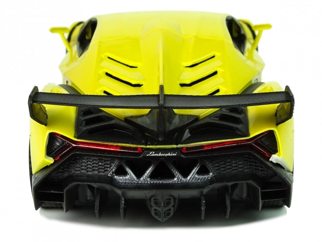Fjernstyret Lamborghini Veneno Gul 2.4G fjernbetjening af rattet Lydlys