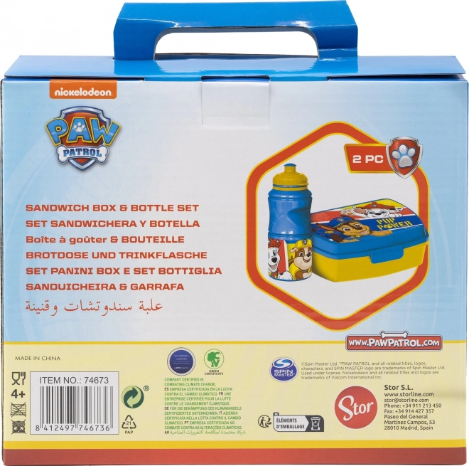 STOR Sada madkasse og flasker Paw Patrol