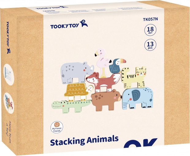Træklodser dyr Montessori 9 stk fra Tooky Toy