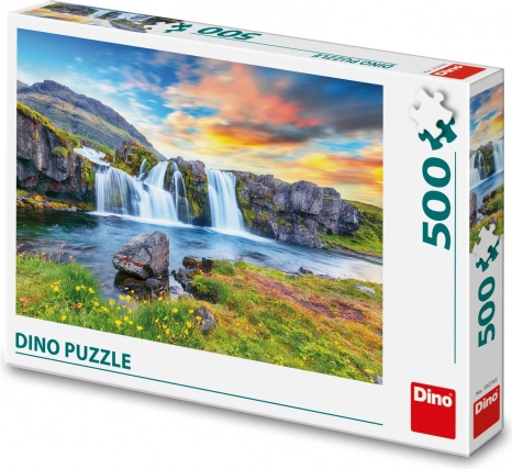 Puzzle DINO Islandsk vandfald 500 brikker