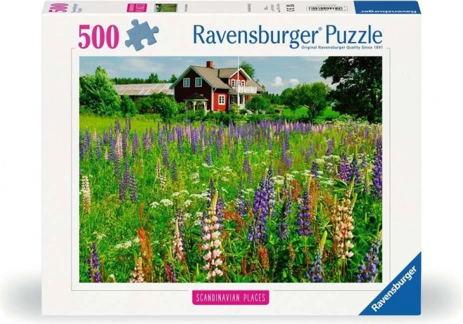 Puslespil 500 stykker Eng i Sverige