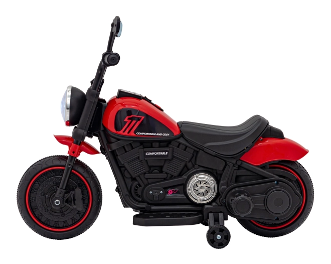 Motocykel Chopper FASTER – Rød