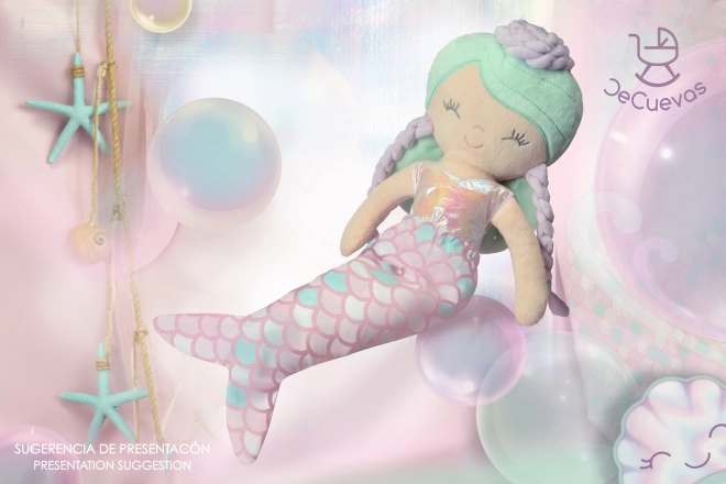 DeCuevas 20041 Plysbamse dukke 2i1 OCEAN FANTASY - 36 cm med vugge