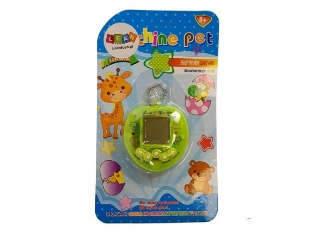 Elektronisk spil Tamagotchi grøn med kort kæde