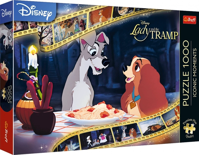 TREFL Puzzle Premium Plus Iconiske Øjeblikke: Lady og Vagabonden 1000 brikker