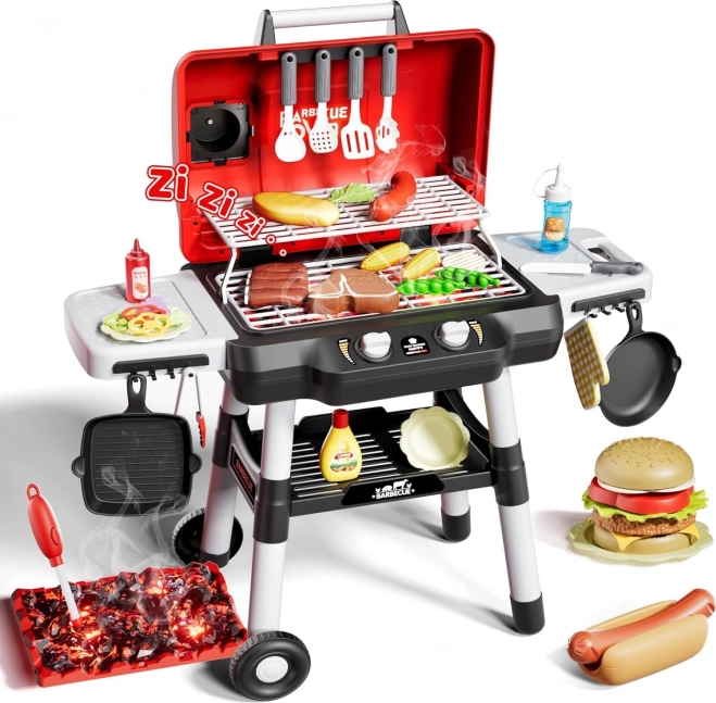 Børne Grill til Barbecue med LED lys, 31-dels sæt Woopie