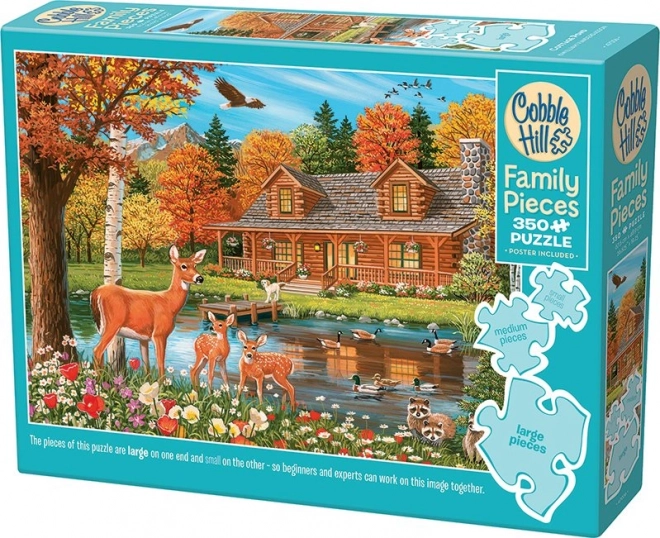 COBBLE HILL Familie puslespil Dam ved hytten 350 brikker