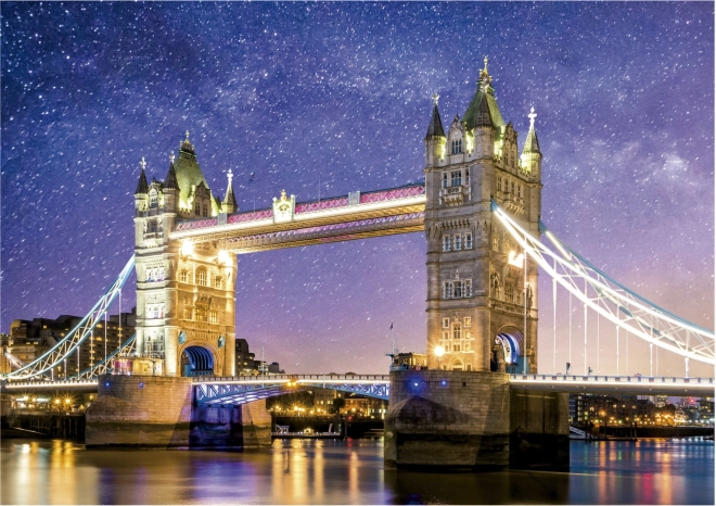 Lysende puslespil Tower Bridge i London 1000 brikker