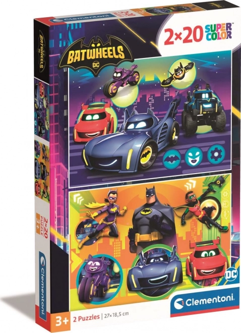 Børnepuslespil 2x20 brikker Batwheels