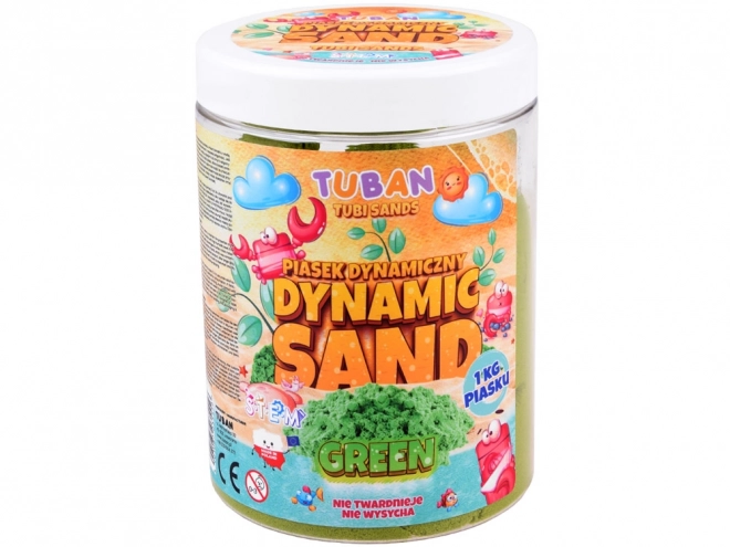 Tuban kinetisk sand 1kg grøn