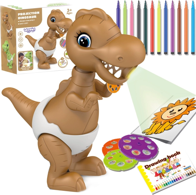 Woopie dinosaur-projektor til tegning med tuscher