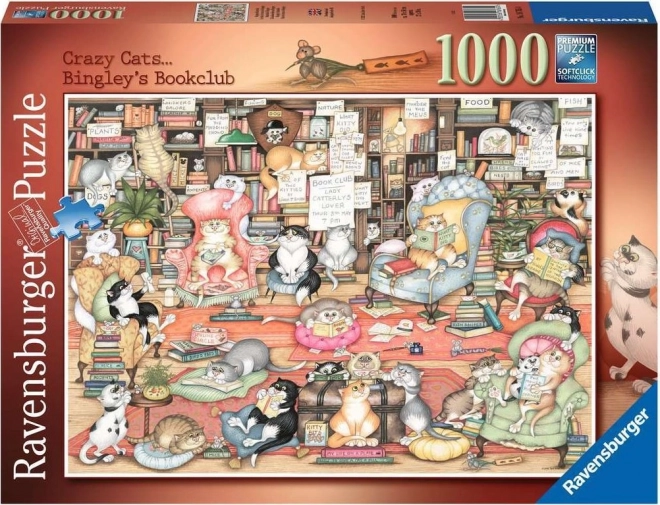 Puzzle Skøre Katte: Bingleys Bogklub 1000 Brikker