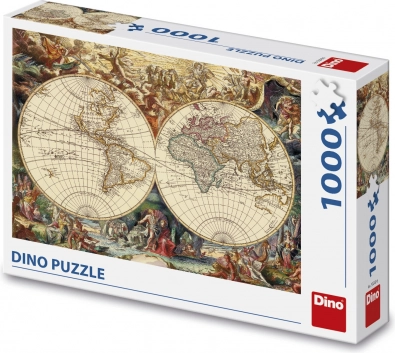 DINO puslespil historisk kort, 1000 brikker
