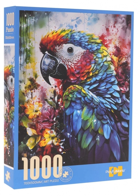 Puslespil med 1000 brikker – ara-papegøje (70 × 50 cm)