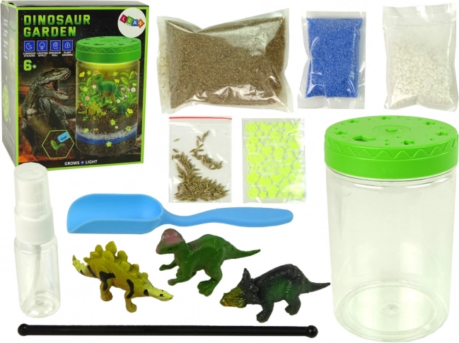 Lysende dekoration Dino-have i glas